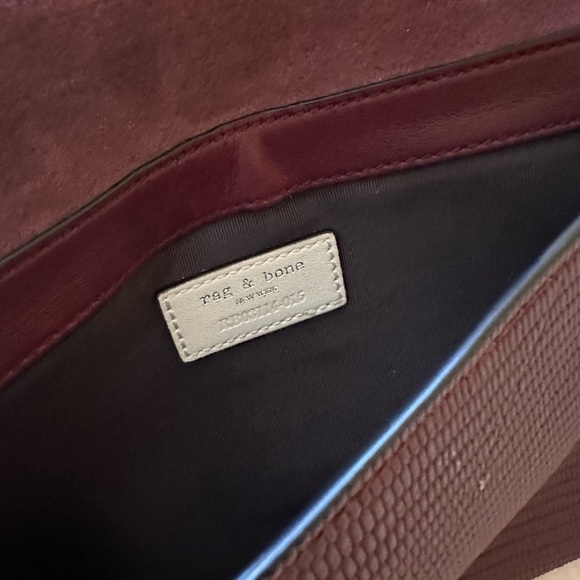 Rag & Bone Burgundy Crossbody Bag with authentication cards and dust bag - Picture 6 of 10